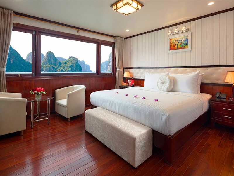 Halong Silversea Cruise - Deluxe Sea View - 2 Pax/ Cabin (Location: 1st Deck - Sea View)