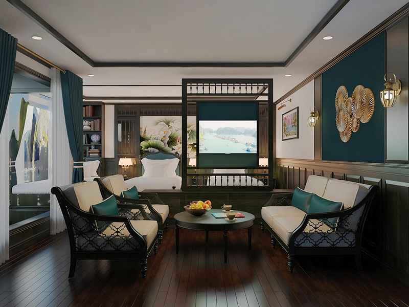 Lan Ha Juinior Grand Suite - 2 Pax/ Cabin (Location: 3rd Deck - Private Balcony)