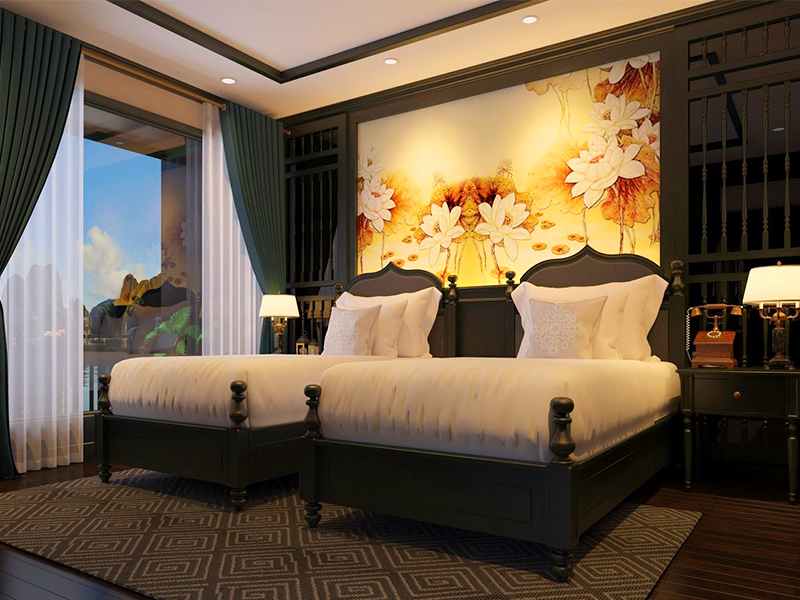 Halong Suite - 2 Pax/ Cabin (Location: 2nd Deck - Private Balcony)