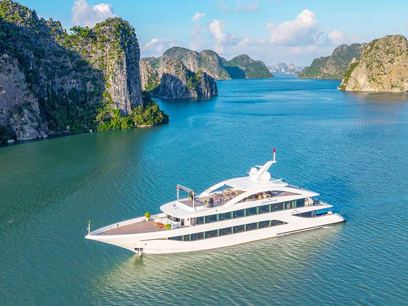 Leona Cruise - Seamless Fusion of Elegance and Serenity| Halong Bay 1 Day Tour